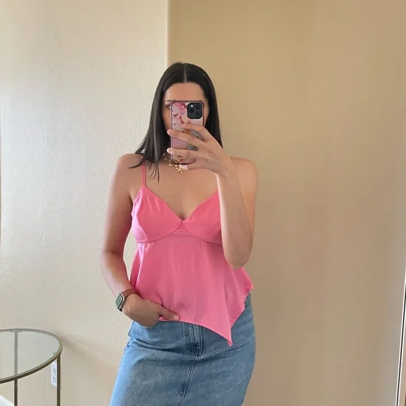 Wild Fable Hot Pink handkerchief top - Picture 3 of 7